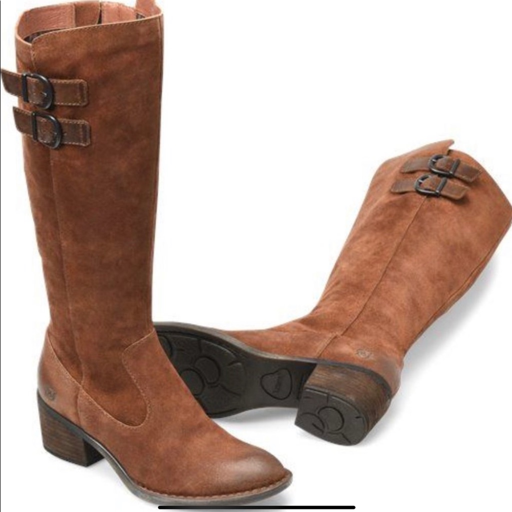 Nwt Born Basil Brown Suede Leather Distressed Boots
